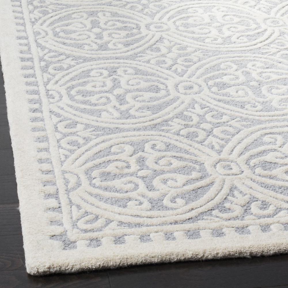 CAMBRIDGE, SILVER / IVORY, 6' X 9', Area Rug, CAM123D-6. Picture 1