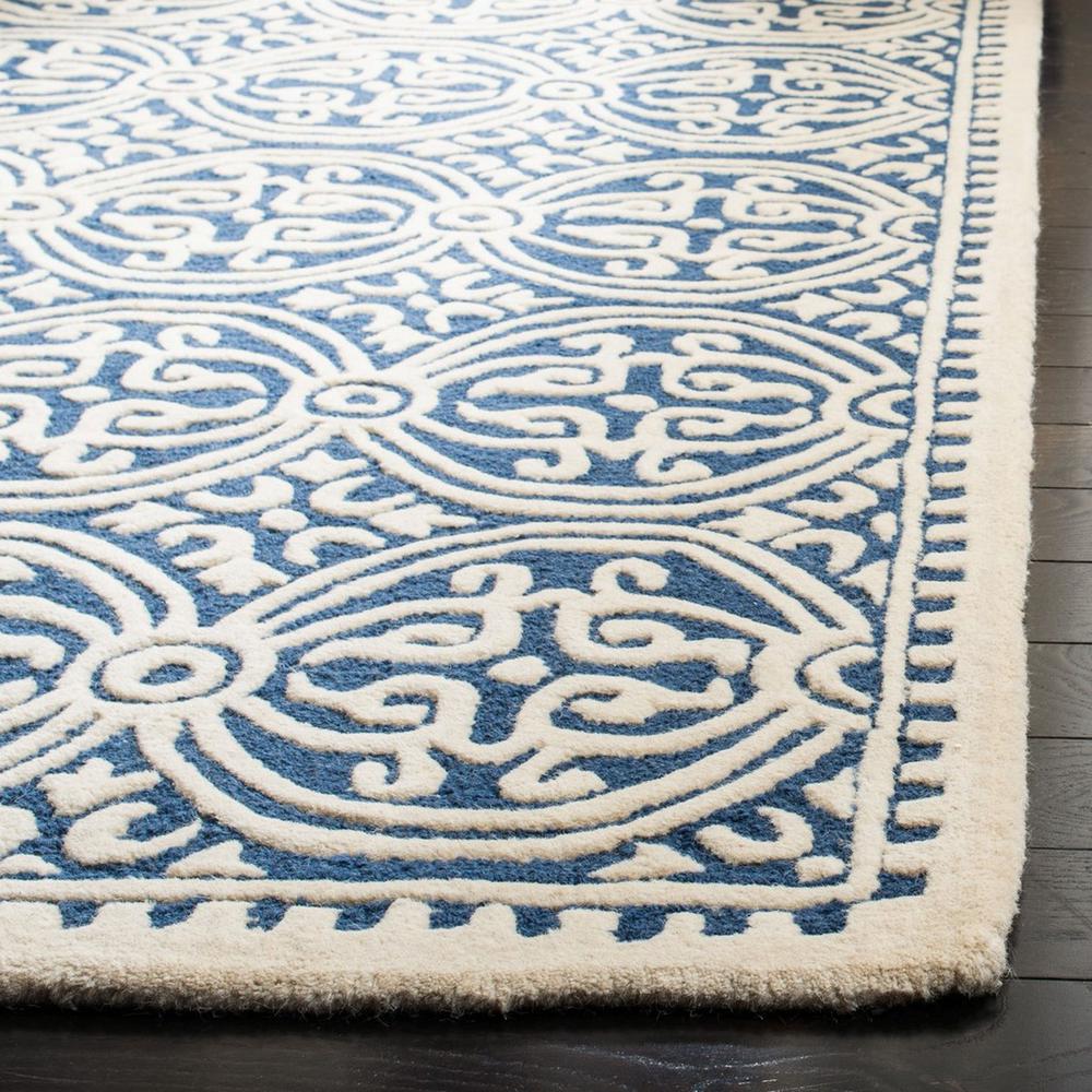 CAMBRIDGE, NAVY BLUE / IVORY, 5' X 8', Area Rug, CAM123G-5. Picture 1
