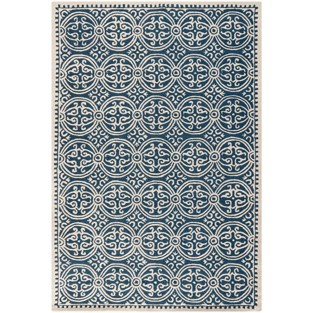 CAMBRIDGE, NAVY BLUE / IVORY, 6' X 9', Area Rug, CAM123G-6. Picture 1