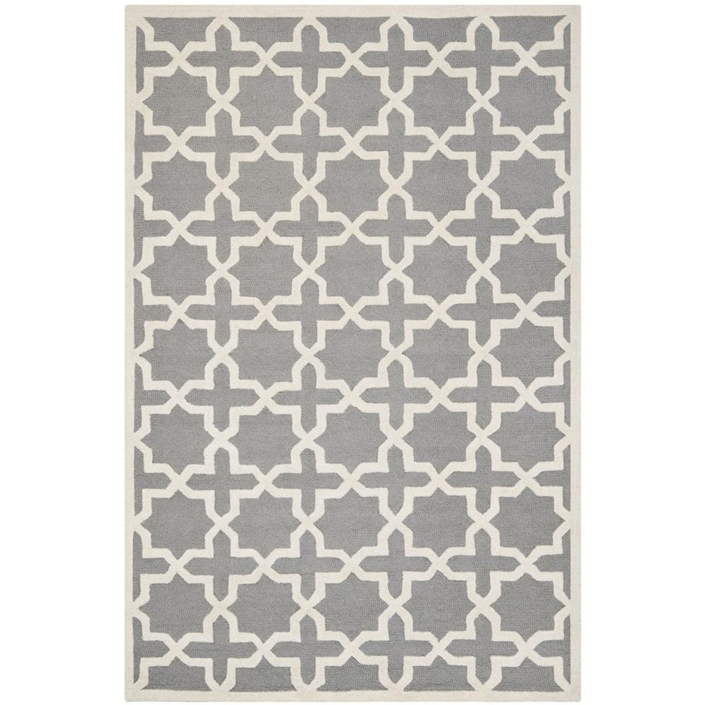 CAMBRIDGE, SILVER / IVORY, 6' X 9', Area Rug, CAM125D-6. Picture 1