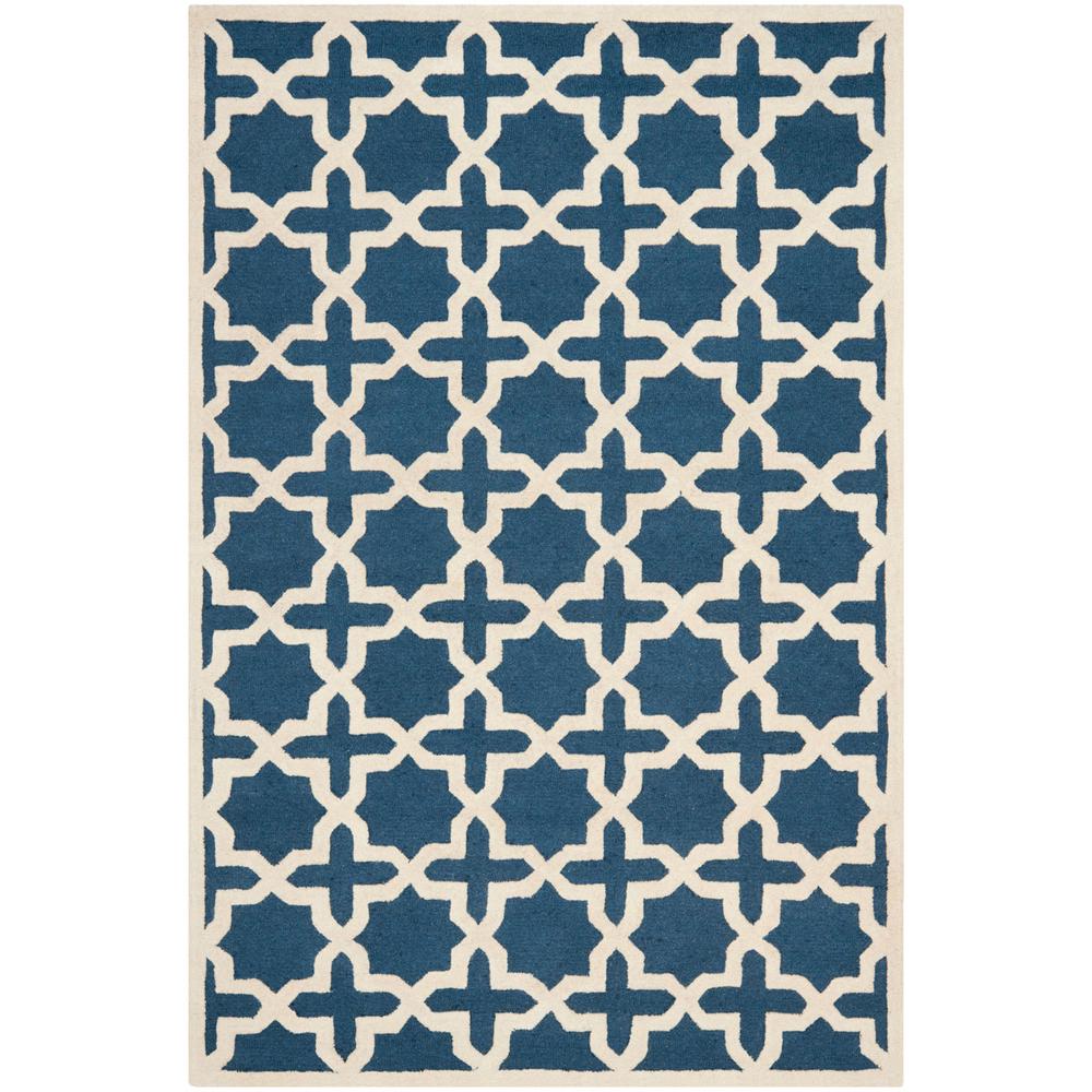CAMBRIDGE, NAVY BLUE / IVORY, 6' X 9', Area Rug, CAM125G-6. Picture 1