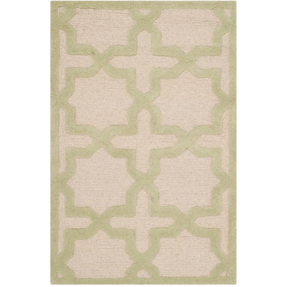 CAMBRIDGE, IVORY / LIGHT GREEN, 2'-6" X 4', Area Rug, CAM125N-24. Picture 1