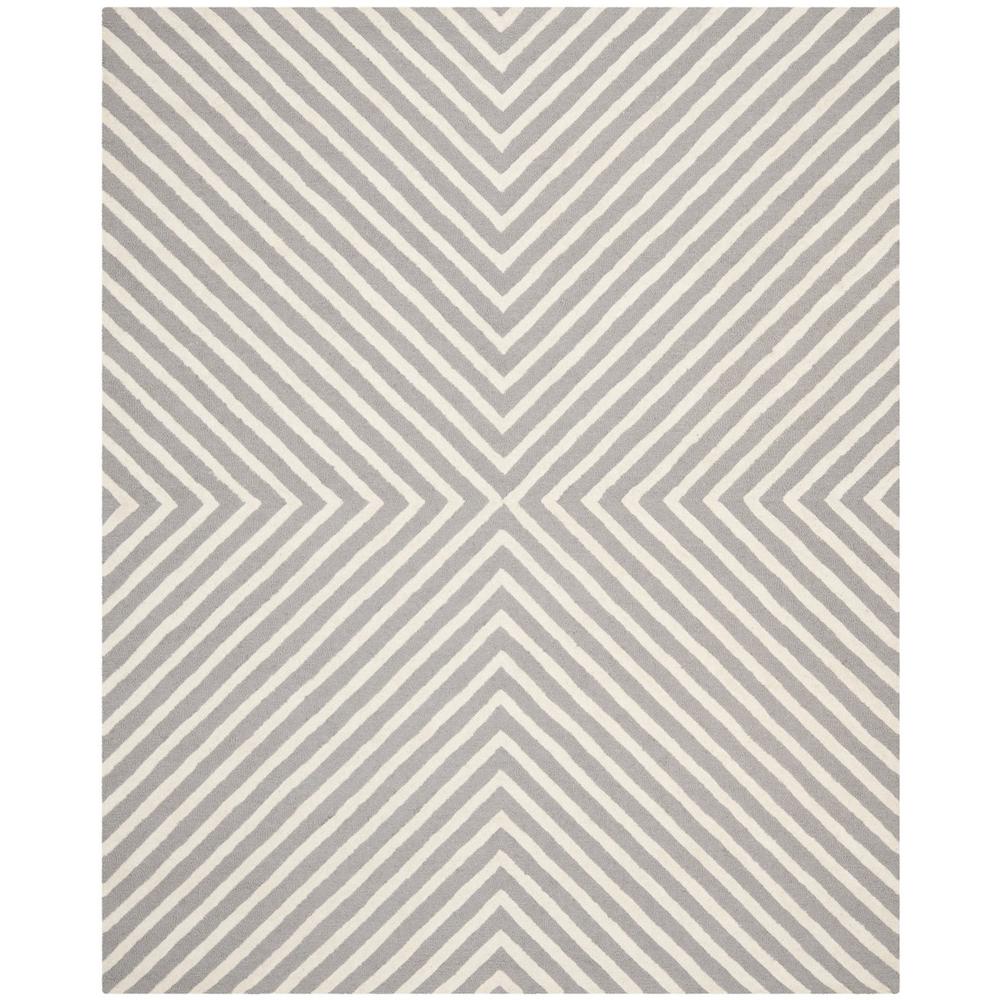 CAMBRIDGE, SILVER / IVORY, 10' X 14', Area Rug, CAM129D-10. Picture 1