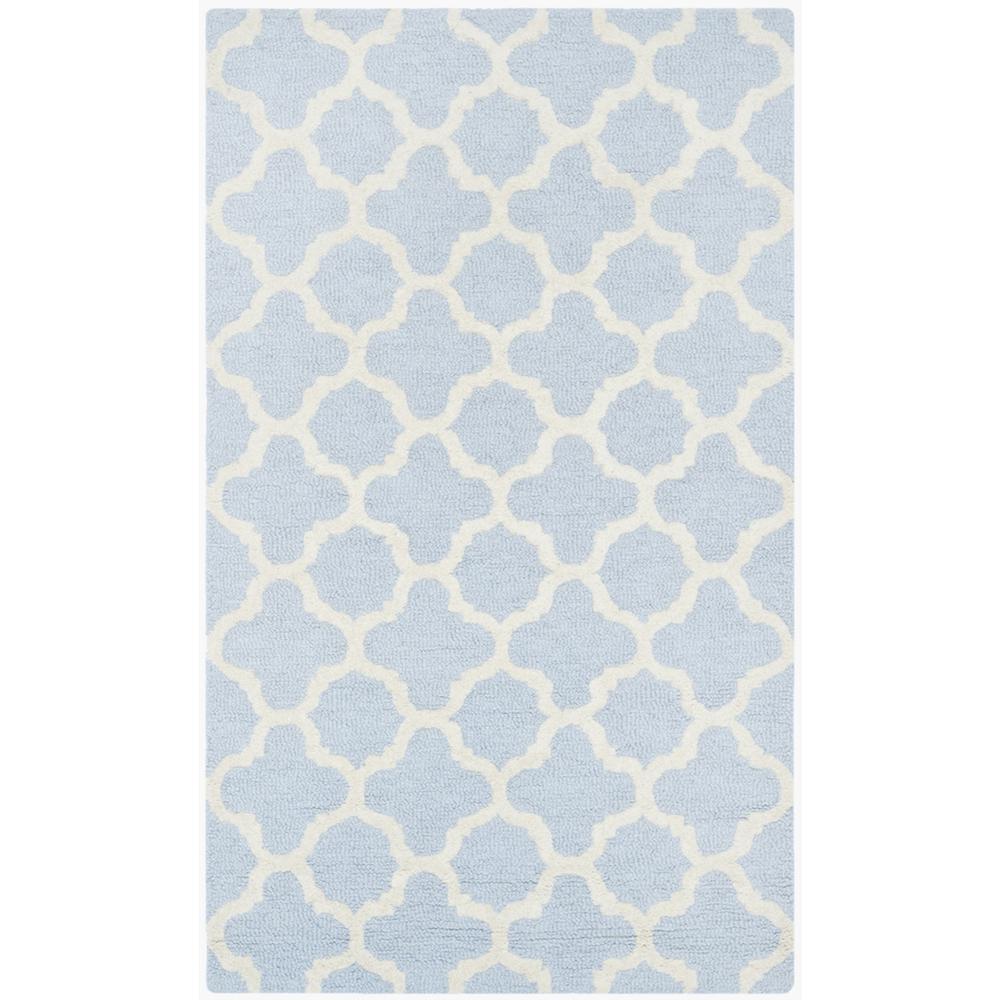 CAMBRIDGE, LIGHT BLUE / IVORY, 3' X 5', Area Rug, CAM130A-3. The main picture.