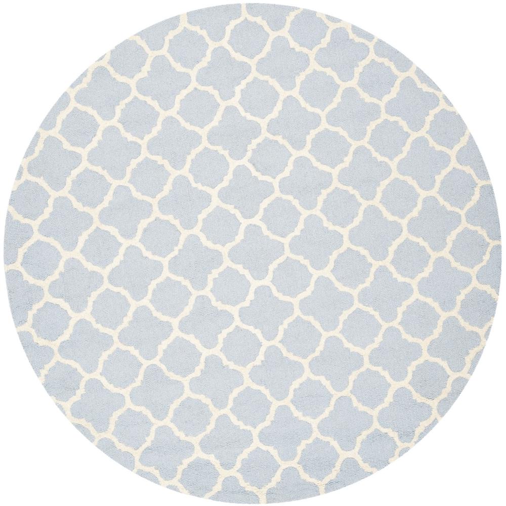 CAMBRIDGE, LIGHT BLUE / IVORY, 4' X 4' Round, Area Rug, CAM130A-4R. Picture 1