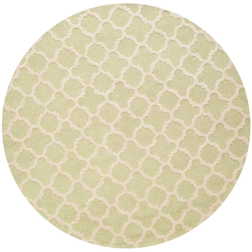 CAMBRIDGE, LIGHT GREEN / IVORY, 6' X 6' Round, Area Rug, CAM130B-6R. Picture 1