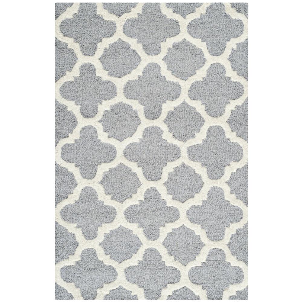 CAMBRIDGE, SILVER / IVORY, 2' X 3', Area Rug, CAM130D-2. Picture 4