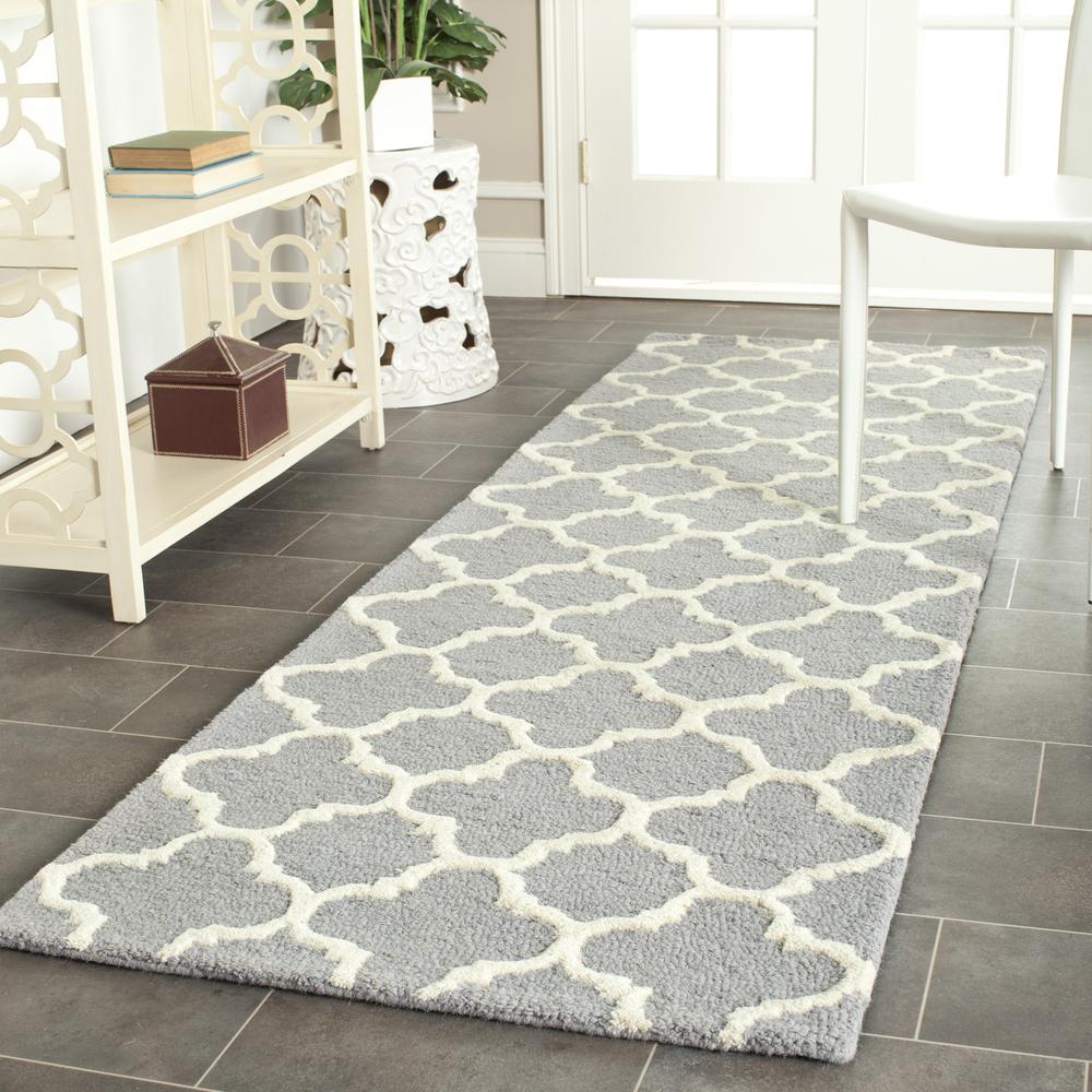 CAMBRIDGE, SILVER / IVORY, 2' X 3', Area Rug, CAM130D-2. Picture 1