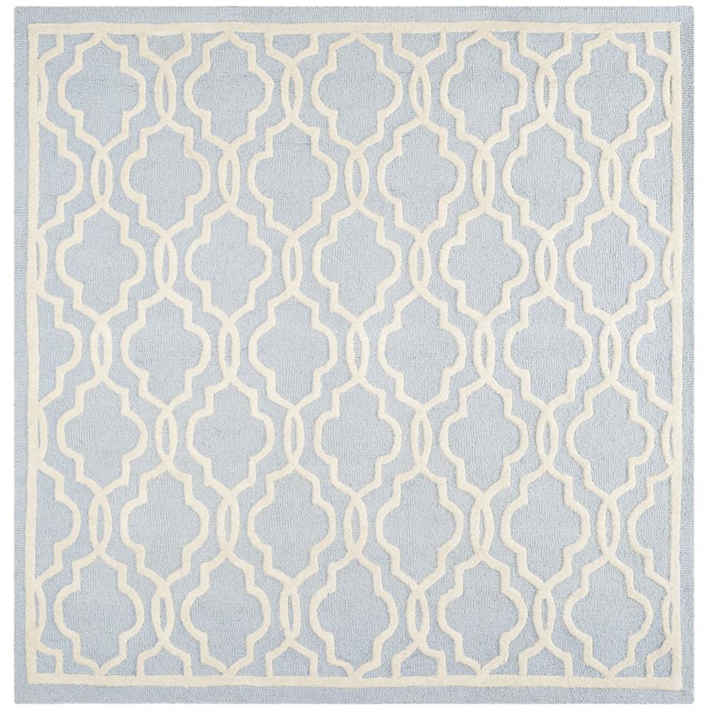 CAMBRIDGE, LIGHT BLUE / IVORY, 6' X 6' Square, Area Rug, CAM131A-6SQ. The main picture.