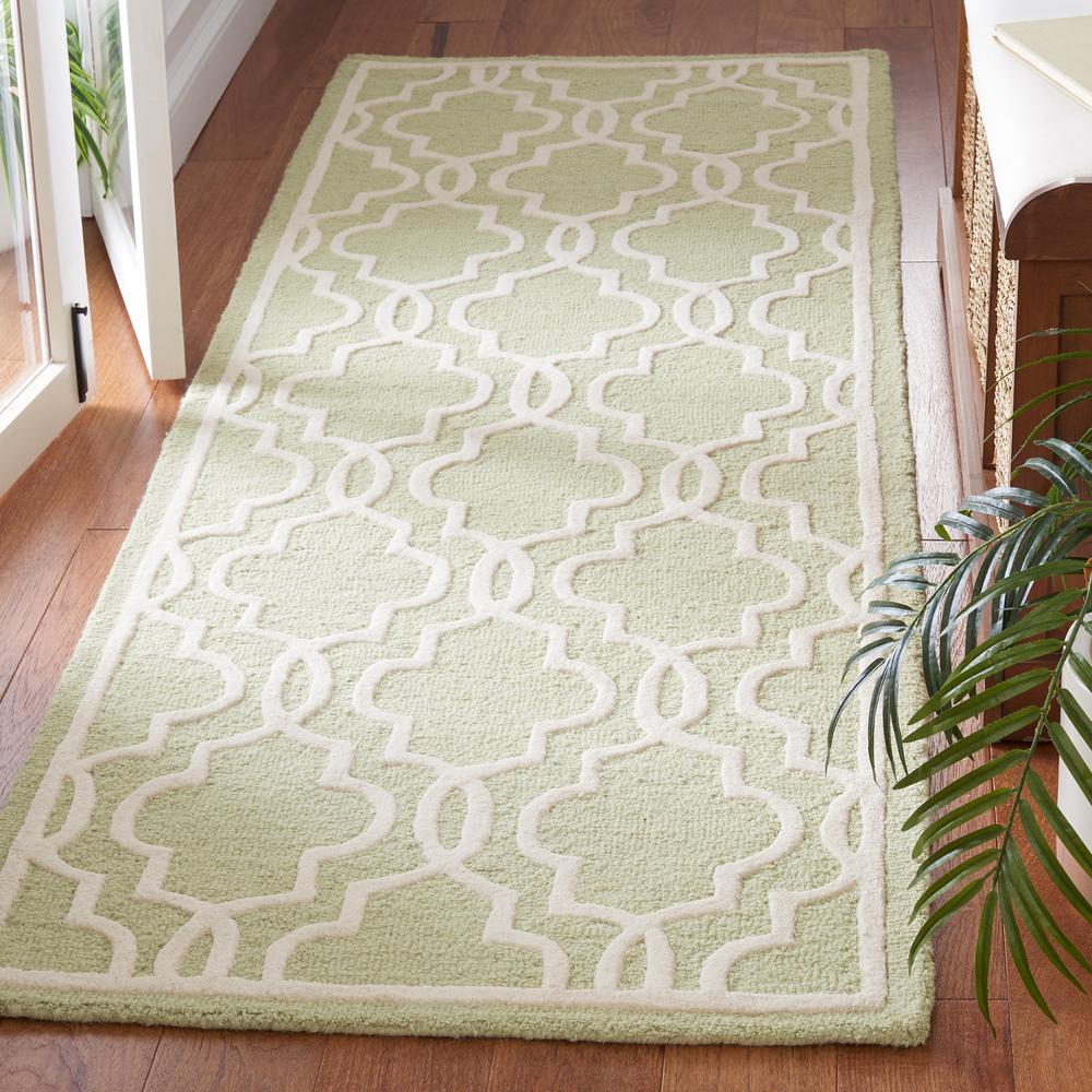 CAMBRIDGE, LIGHT GREEN / IVORY, 2' X 3', Area Rug, CAM131B-2. Picture 1