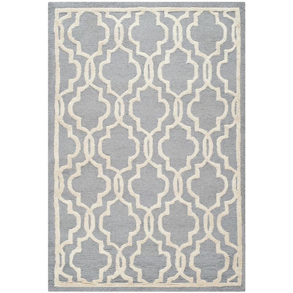 CAMBRIDGE, SILVER / IVORY, 4' X 6', Area Rug, CAM131D-4. Picture 1