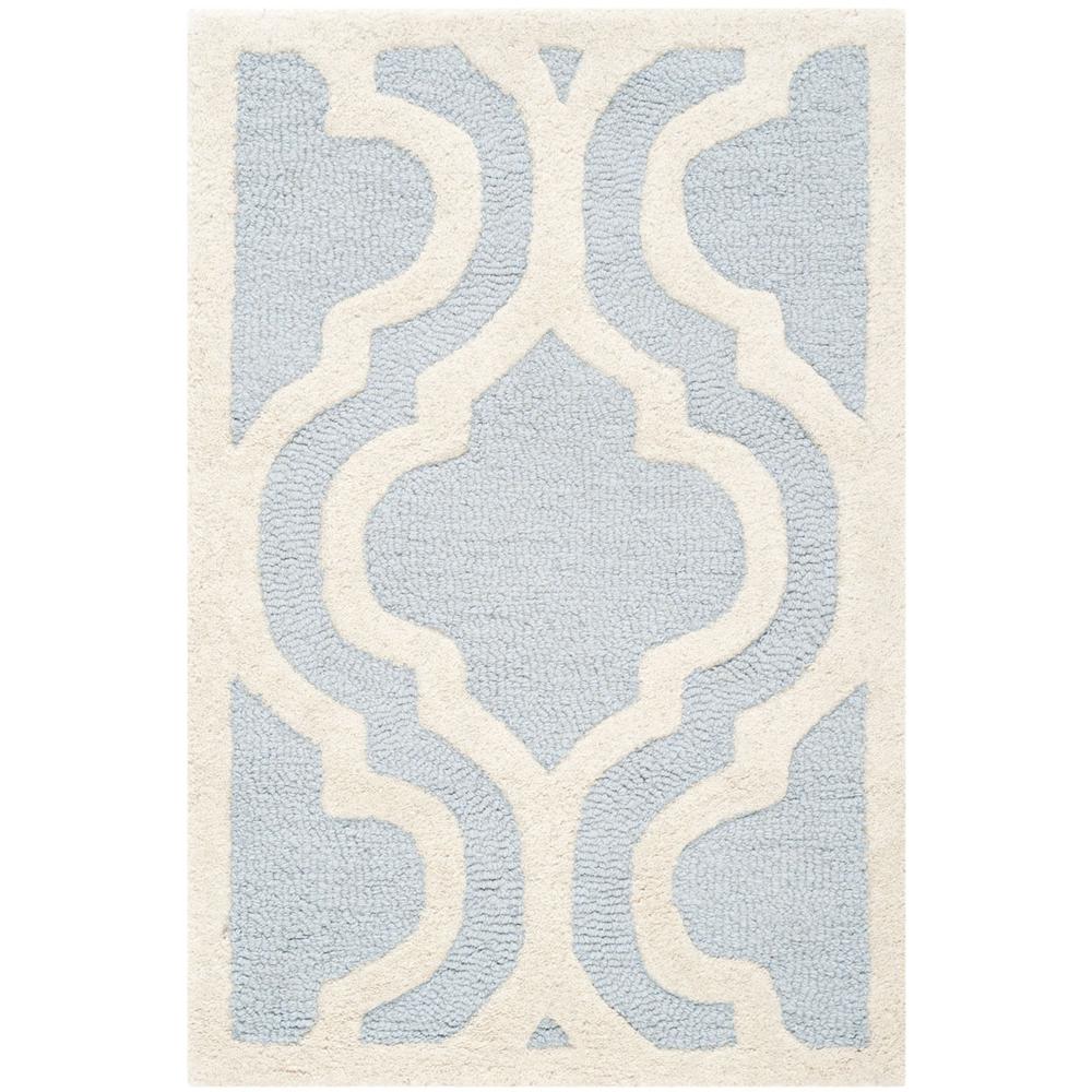 CAMBRIDGE, LIGHT BLUE / IVORY, 2' X 3', Area Rug, CAM132A-2. The main picture.