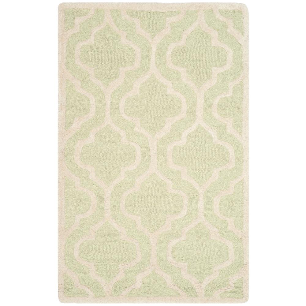 CAMBRIDGE, LIGHT GREEN / IVORY, 2'-6" X 4', Area Rug, CAM132B-24. Picture 1