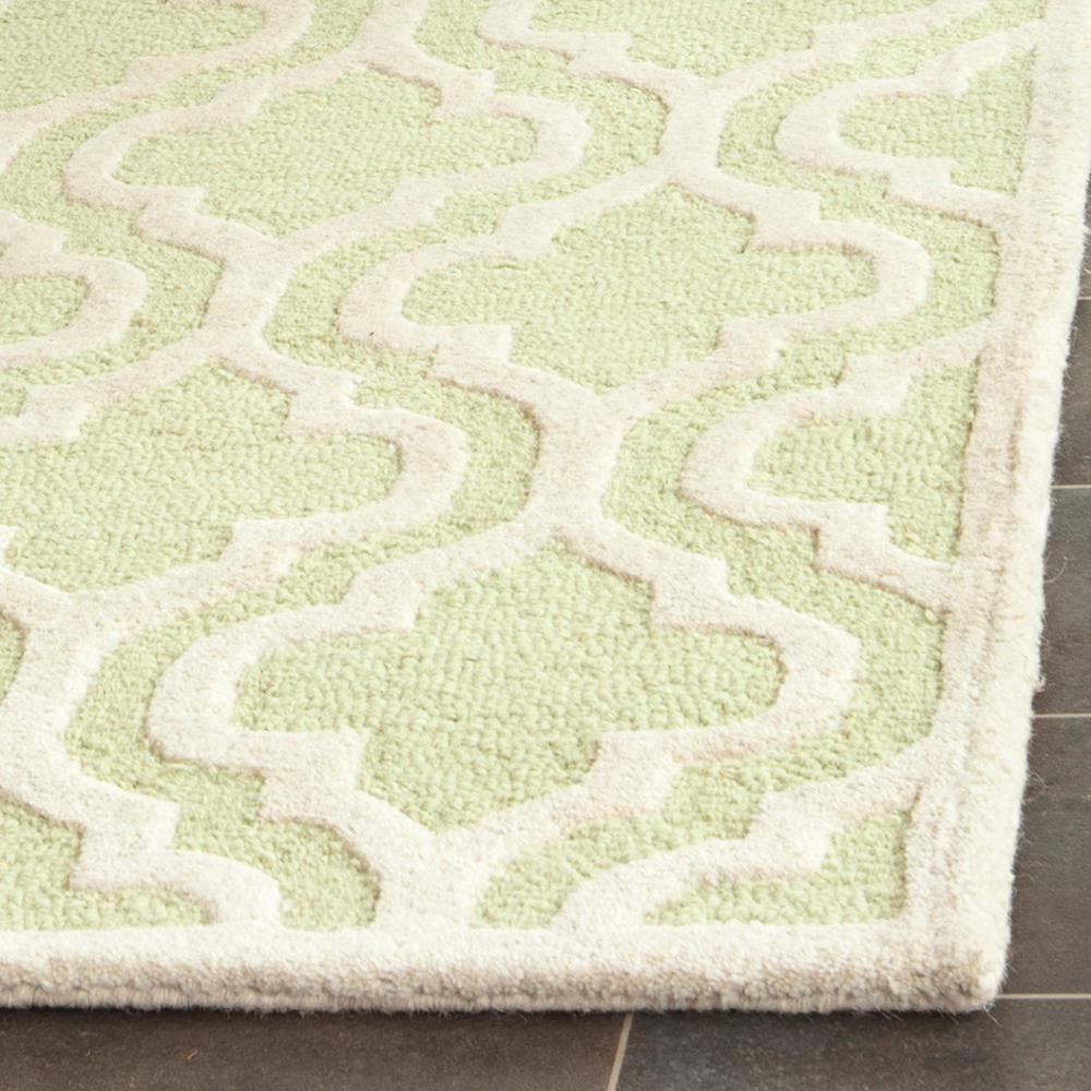 CAMBRIDGE, LIGHT GREEN / IVORY, 2'-6" X 12', Area Rug, CAM132B-212. Picture 1