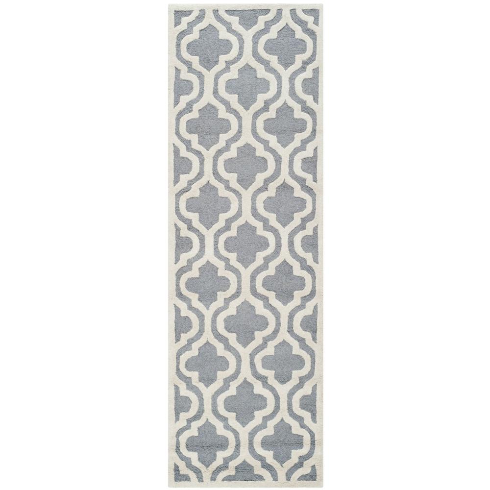 CAMBRIDGE, SILVER / IVORY, 2'-6" X 8', Area Rug, CAM132D-28. Picture 1