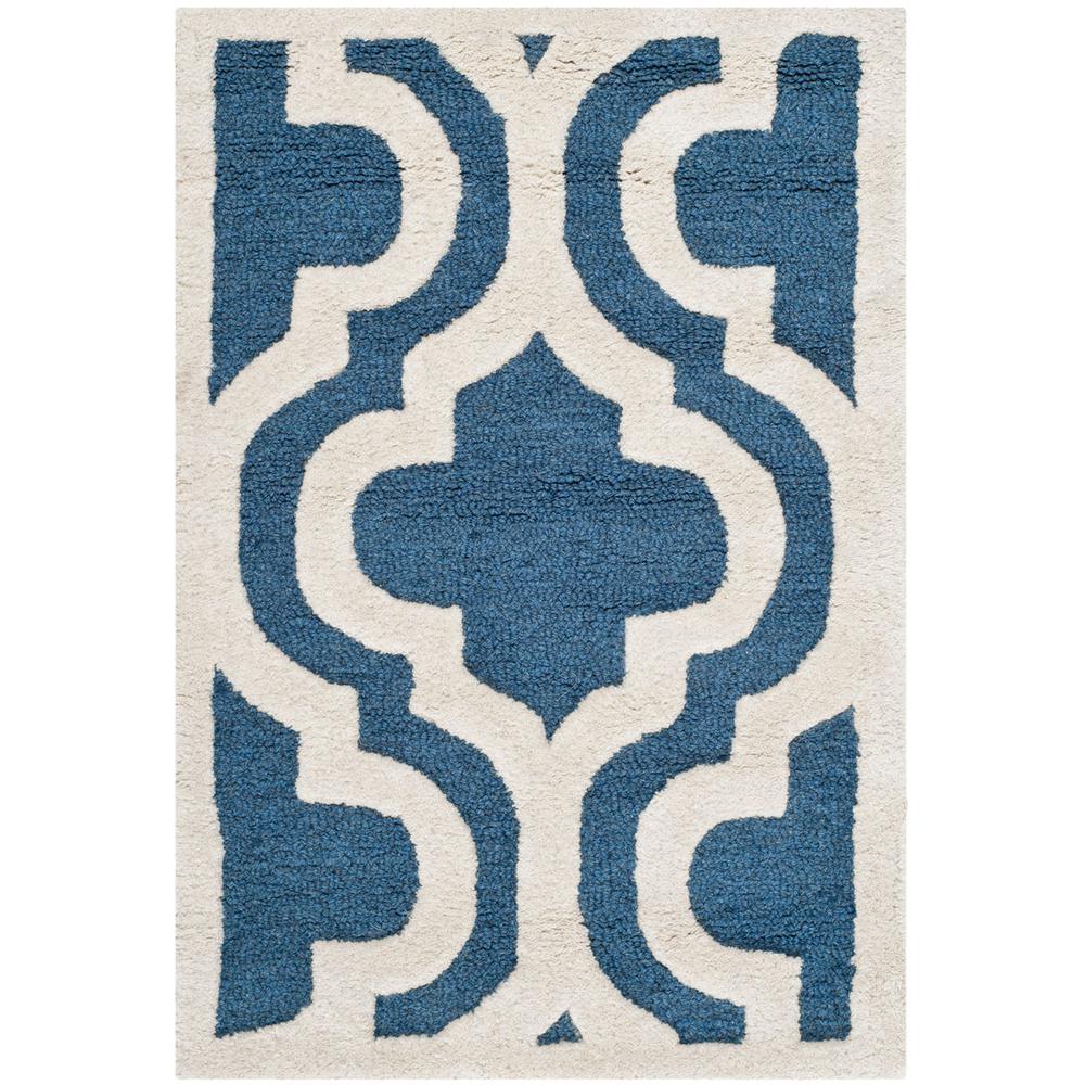 CAMBRIDGE, NAVY / IVORY, 2' X 3', Area Rug, CAM132G-2. Picture 1