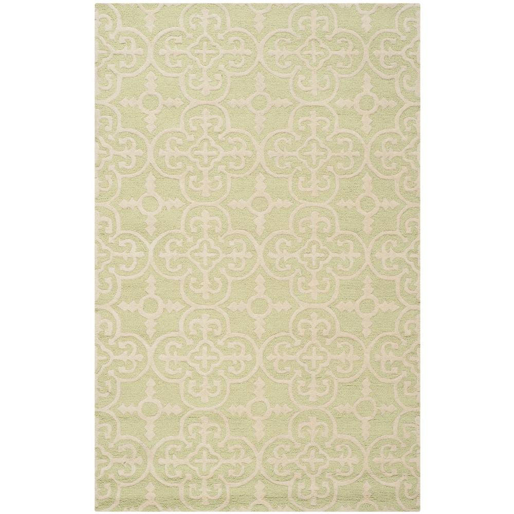 CAMBRIDGE, LIGHT GREEN / IVORY, 5' X 8', Area Rug, CAM133B-5. Picture 3