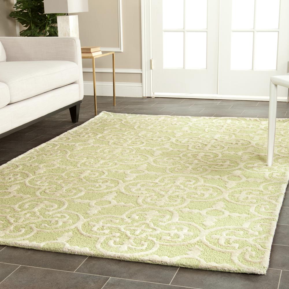 CAMBRIDGE, LIGHT GREEN / IVORY, 5' X 8', Area Rug, CAM133B-5. Picture 1