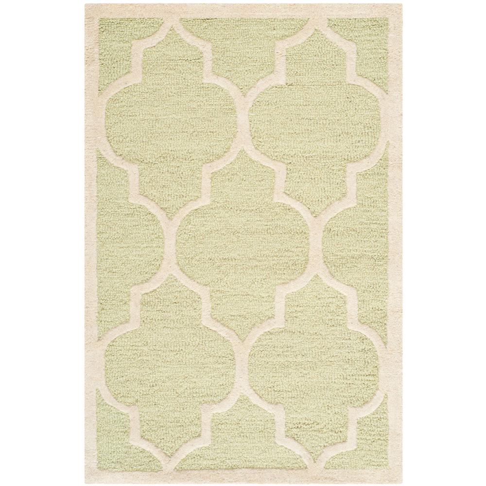CAMBRIDGE, LIGHT GREEN / IVORY, 2'-6" X 4', Area Rug, CAM134B-24. Picture 1