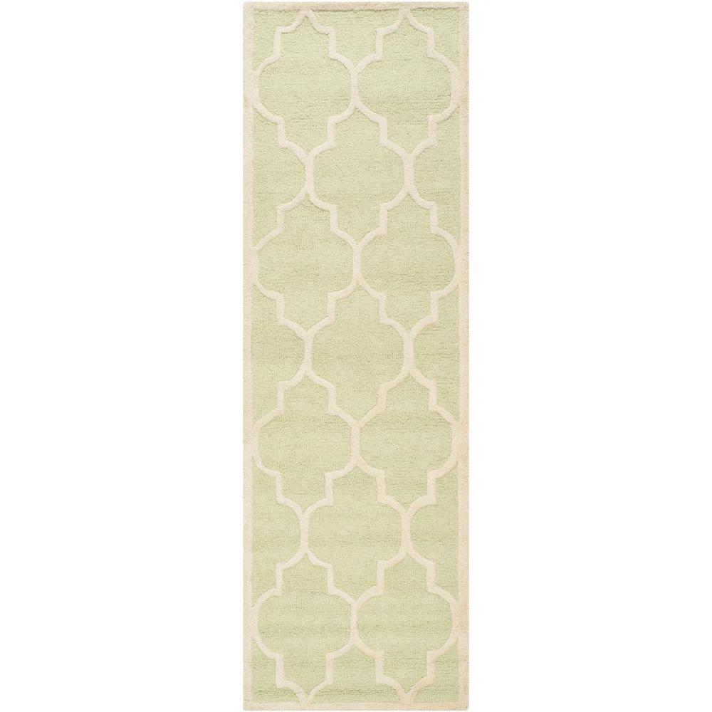 CAMBRIDGE, LIGHT GREEN / IVORY, 2'-6" X 8', Area Rug, CAM134B-28. Picture 1