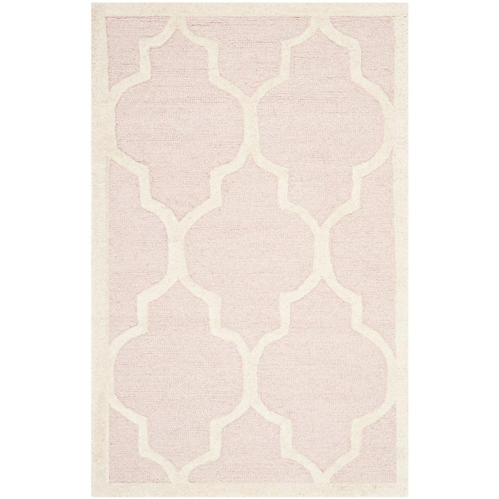 CAMBRIDGE, LIGHT PINK / IVORY, 2'-6" X 4', Area Rug, CAM134M-24. Picture 1