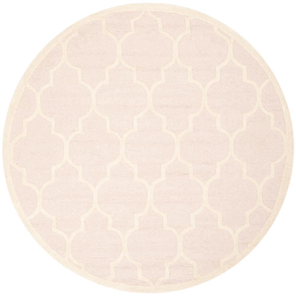 CAMBRIDGE, LIGHT PINK / IVORY, 6' X 6' Round, Area Rug, CAM134M-6R. Picture 1