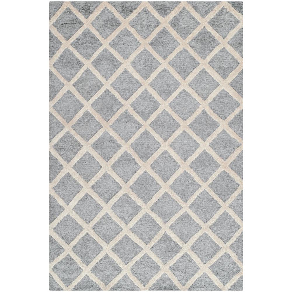 CAMBRIDGE, SILVER / IVORY, 3' X 5', Area Rug, CAM135D-3. Picture 1