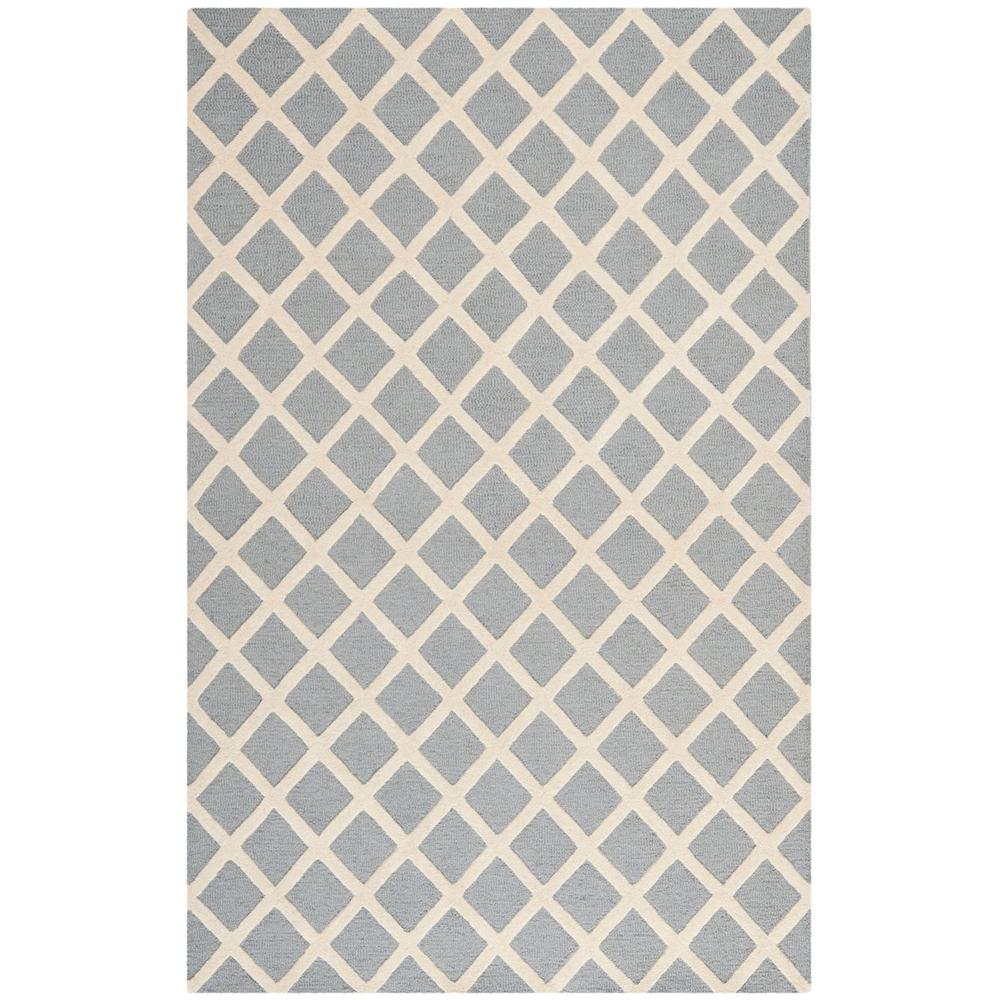 CAMBRIDGE, SILVER / IVORY, 5' X 8', Area Rug, CAM135D-5. Picture 1