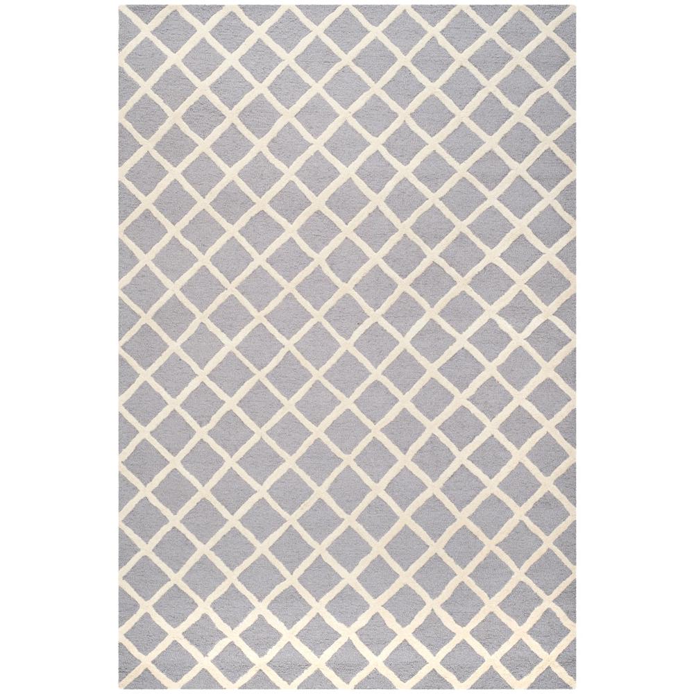 CAMBRIDGE, SILVER / IVORY, 6' X 9', Area Rug, CAM135D-6. Picture 1