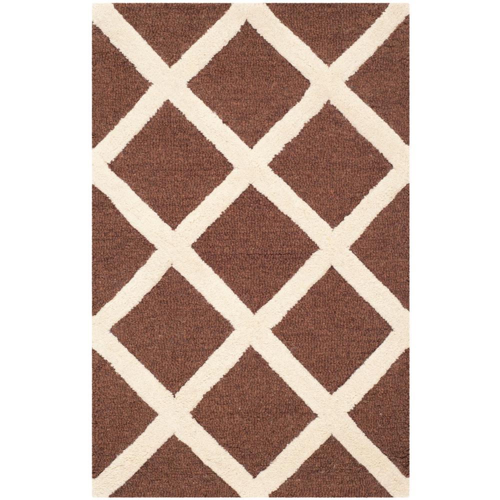 CAMBRIDGE, DARK BROWN / IVORY, 2' X 3', Area Rug, CAM135H-2. The main picture.