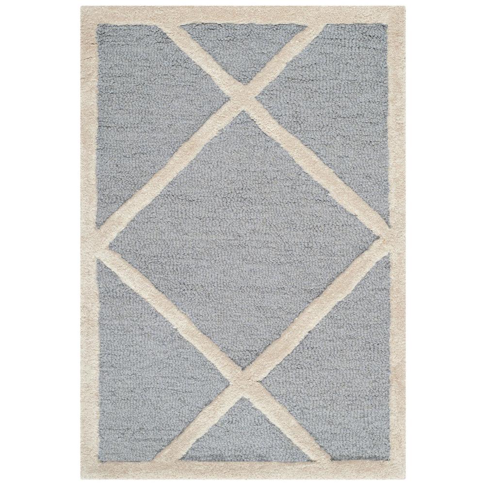 CAMBRIDGE, SILVER / IVORY, 2' X 3', Area Rug, CAM136D-2. Picture 1