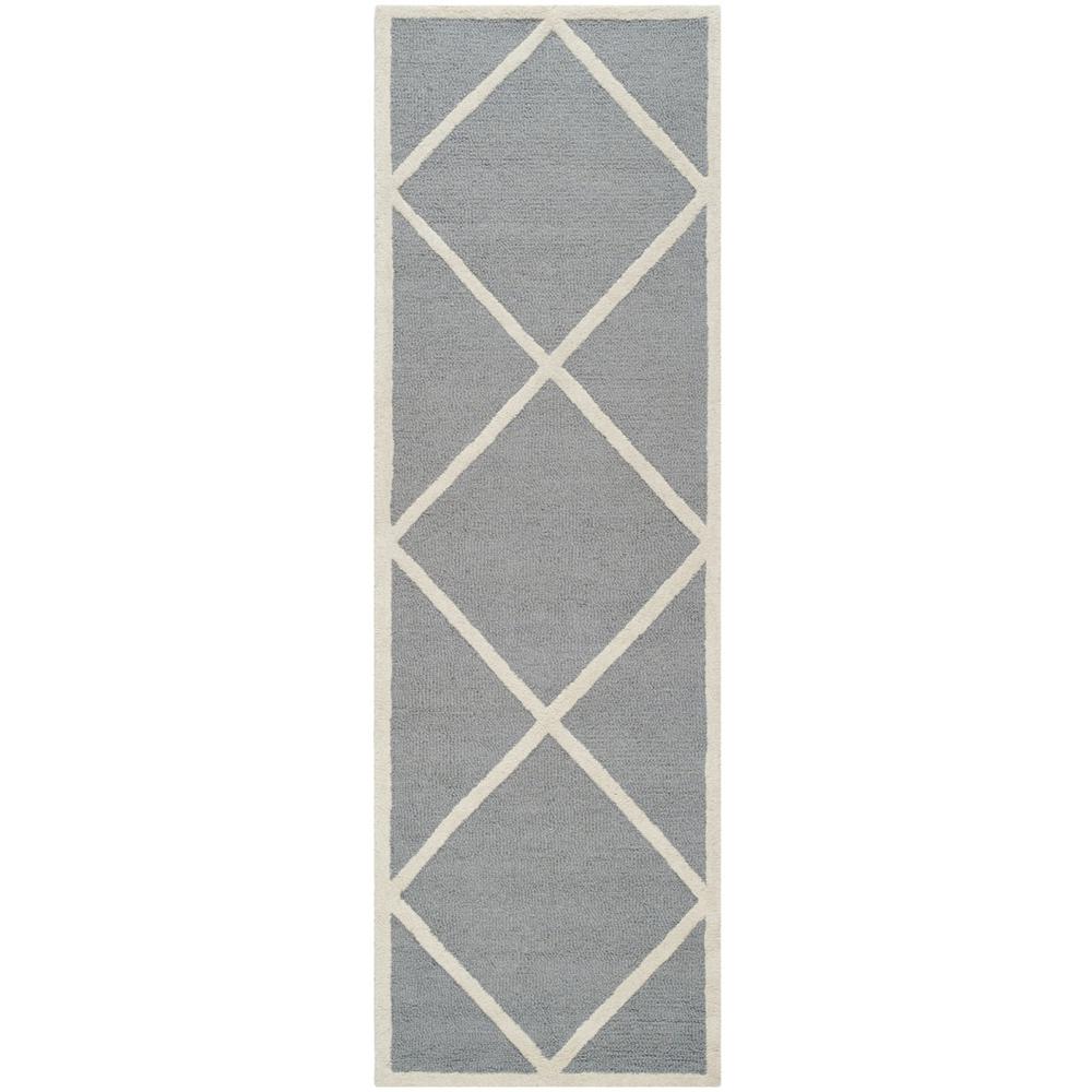CAMBRIDGE, SILVER / IVORY, 2'-6" X 8', Area Rug, CAM136D-28. Picture 1