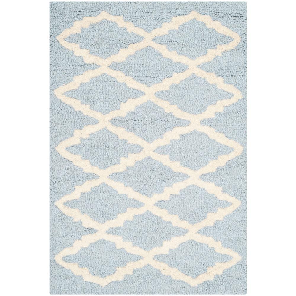 CAMBRIDGE, LIGHT BLUE / IVORY, 2' X 3', Area Rug, CAM137A-2. The main picture.