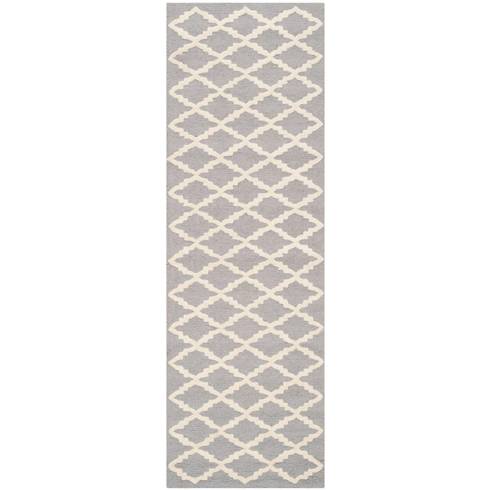 CAMBRIDGE, SILVER / IVORY, 2'-6" X 8', Area Rug, CAM137D-28. Picture 1