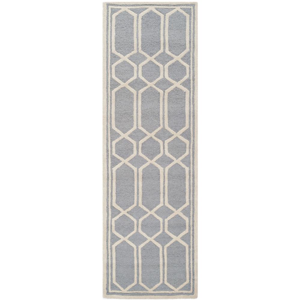 CAMBRIDGE, SILVER / IVORY, 2'-6" X 8', Area Rug, CAM138D-28. Picture 1
