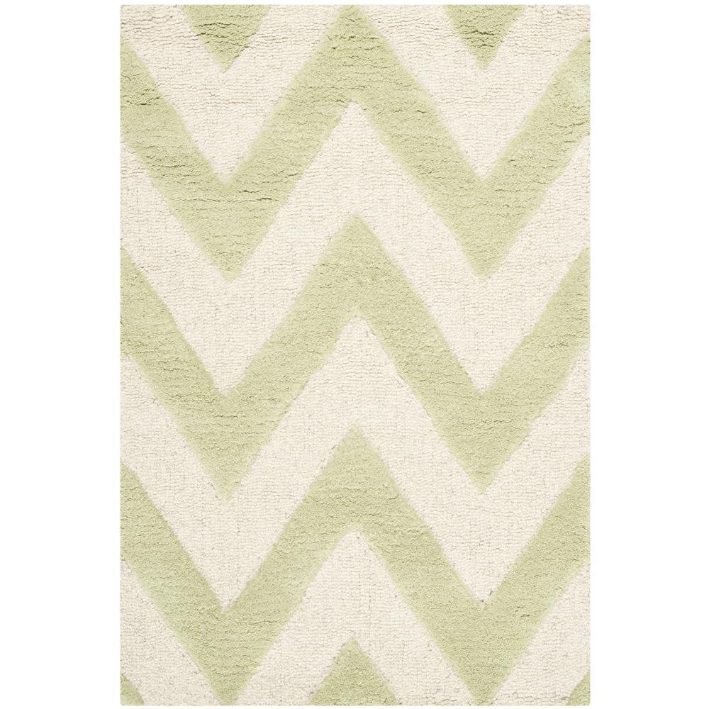 CAMBRIDGE, LIGHT GREEN / IVORY, 2'-6" X 4', Area Rug, CAM139B-24. Picture 1