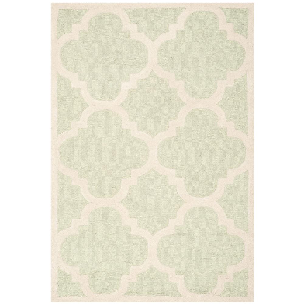 CAMBRIDGE, LIGHT GREEN / IVORY, 3' X 5', Area Rug, CAM140B-3. Picture 1