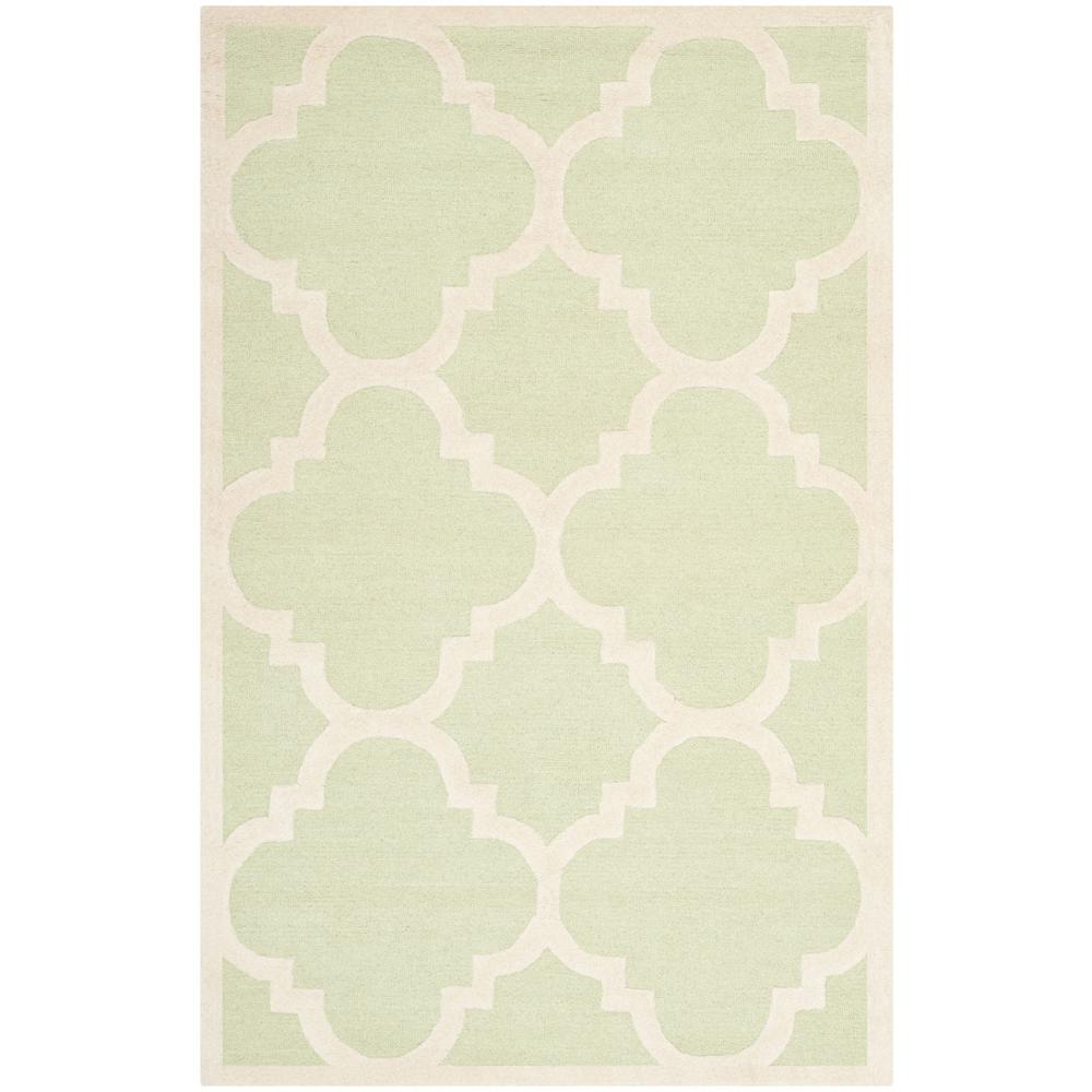 CAMBRIDGE, LIGHT GREEN / IVORY, 5' X 8', Area Rug, CAM140B-5. Picture 1