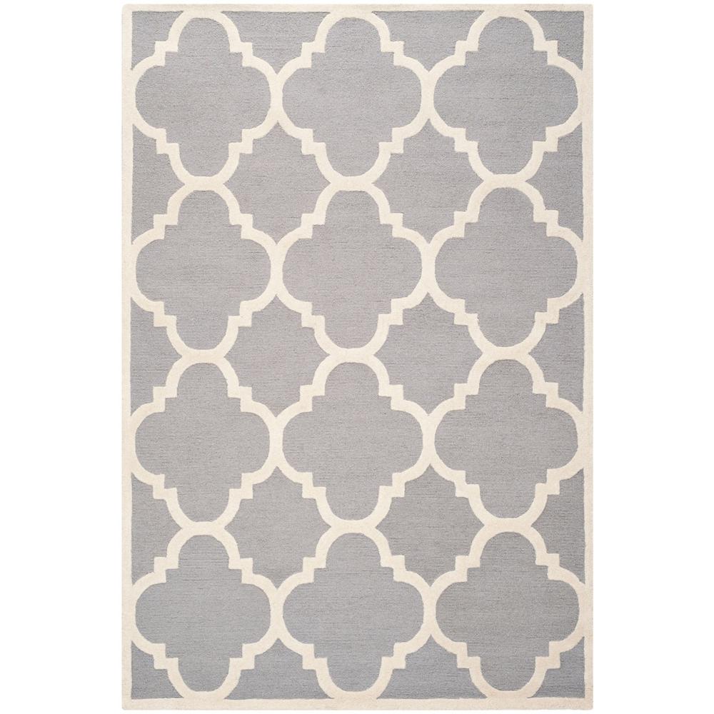 CAMBRIDGE, SILVER / IVORY, 6' X 9', Area Rug, CAM140D-6. Picture 1