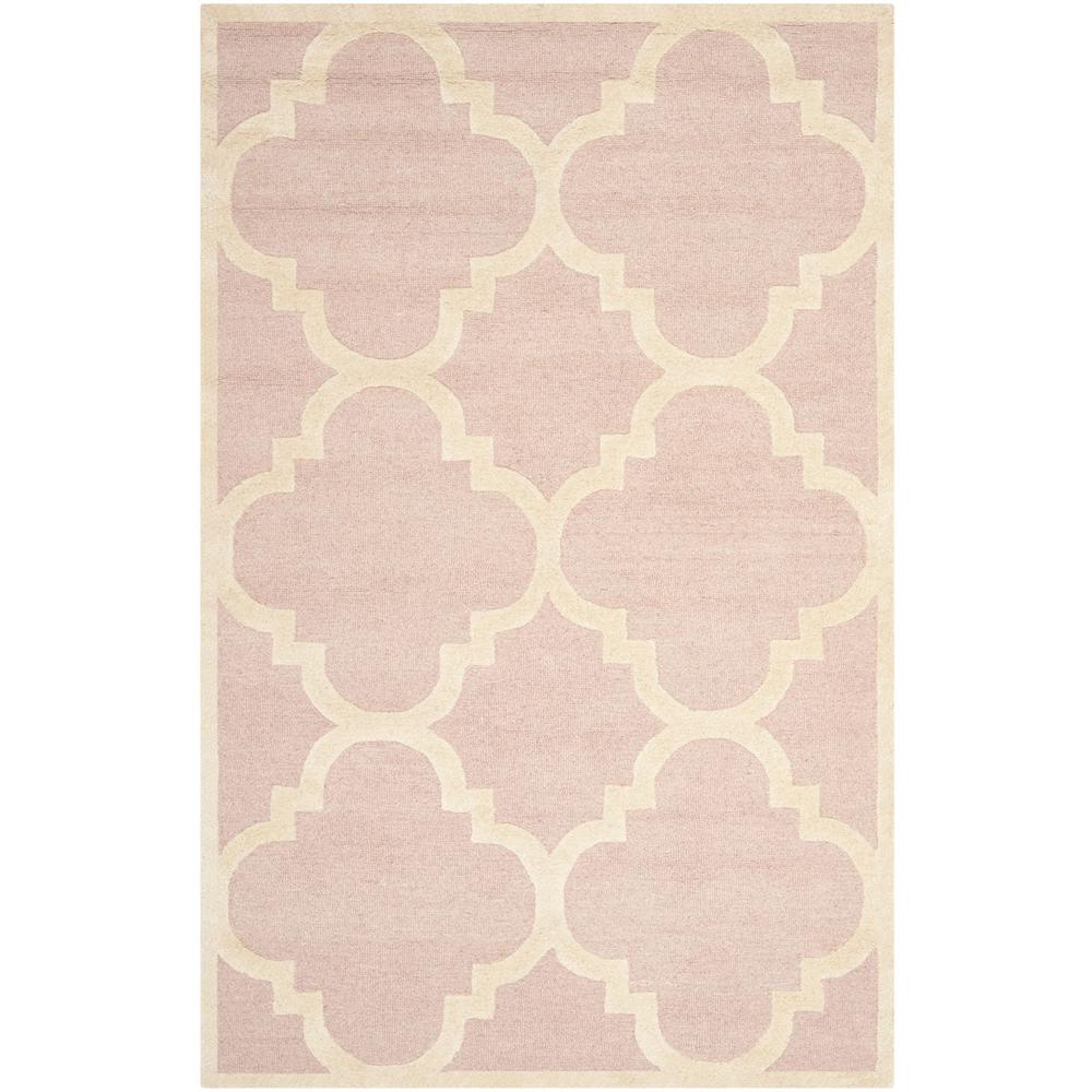 CAMBRIDGE, LIGHT PINK / IVORY, 5' X 8', Area Rug, CAM140M-5. The main picture.