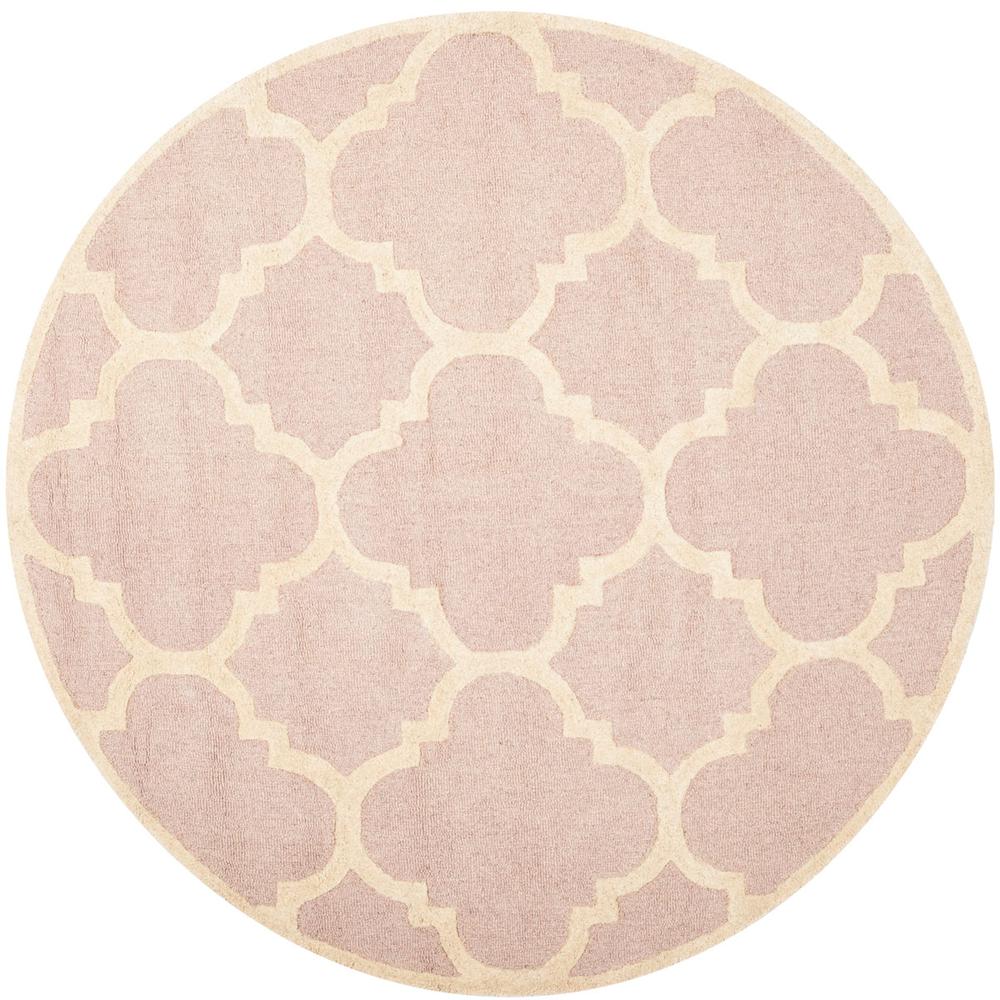 CAMBRIDGE, LIGHT PINK / IVORY, 6' X 6' Round, Area Rug, CAM140M-6R. Picture 1