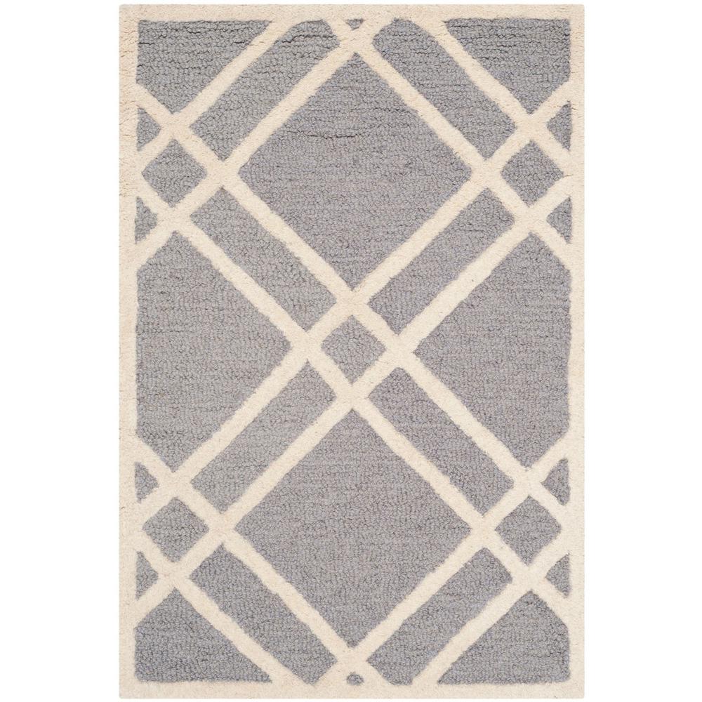 CAMBRIDGE, SILVER / IVORY, 2' X 3', Area Rug, CAM142D-2. Picture 1