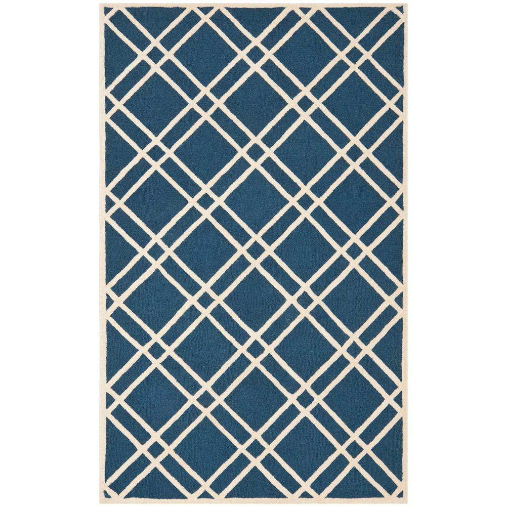 CAMBRIDGE, NAVY BLUE / IVORY, 5' X 8', Area Rug, CAM142G-5. The main picture.