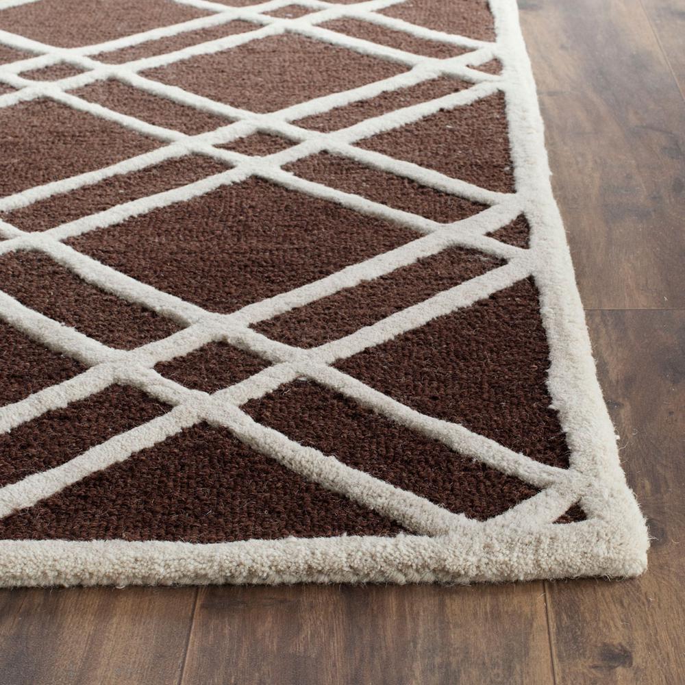 CAMBRIDGE, DARK BROWN / IVORY, 6' X 9', Area Rug, CAM142H-6. The main picture.