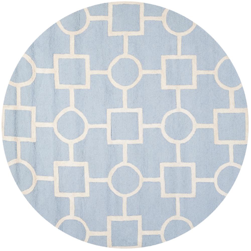 CAMBRIDGE, LIGHT BLUE / IVORY, 6' X 6' Round, Area Rug, CAM143A-6R. Picture 1