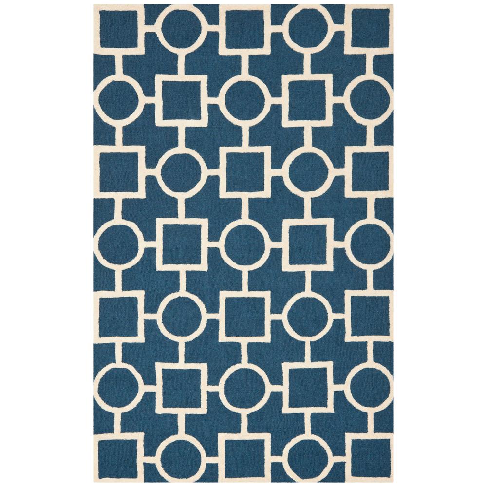 CAMBRIDGE, NAVY BLUE / IVORY, 5' X 8', Area Rug, CAM143G-5. Picture 1