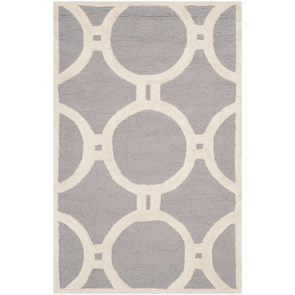 CAMBRIDGE, SILVER / IVORY, 2' X 3', Area Rug, CAM145D-2. Picture 1
