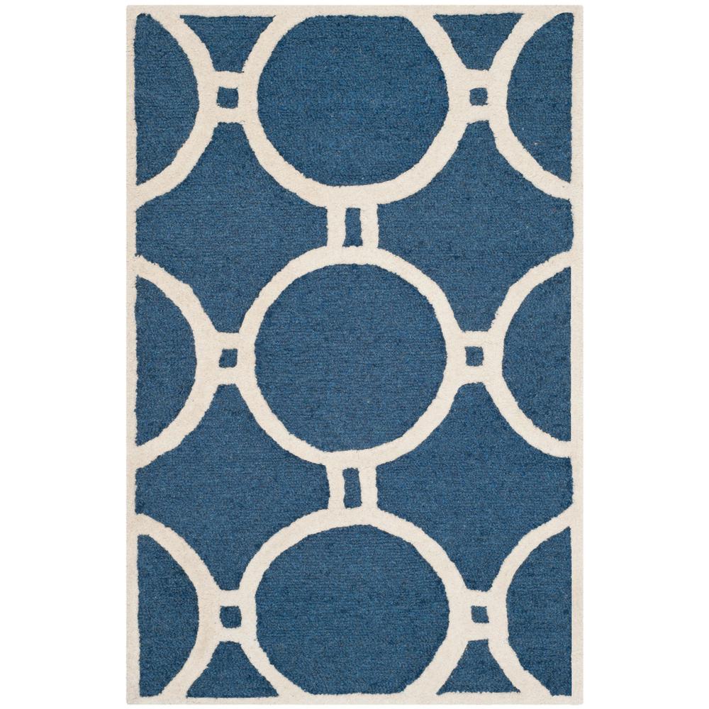 CAMBRIDGE, NAVY BLUE / IVORY, 2' X 3', Area Rug, CAM145G-2. Picture 1