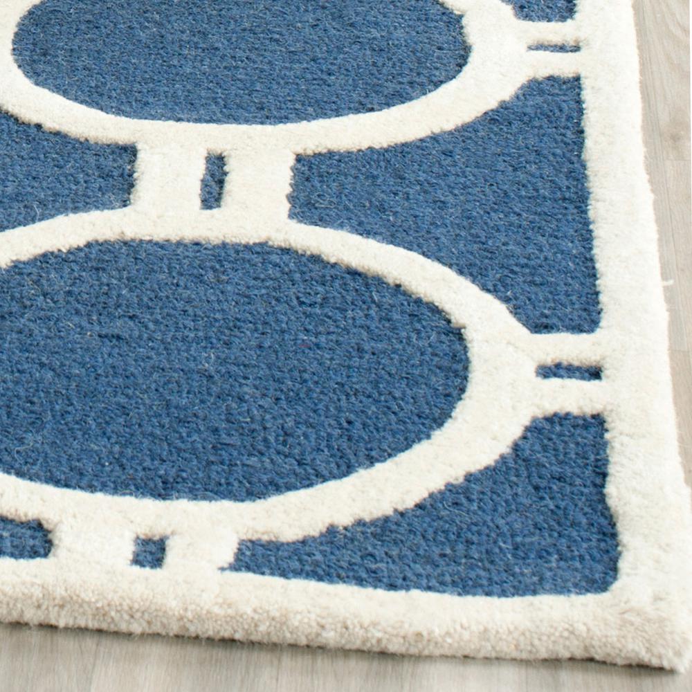 CAMBRIDGE, NAVY BLUE / IVORY, 4' X 6', Area Rug, CAM145G-4. Picture 1