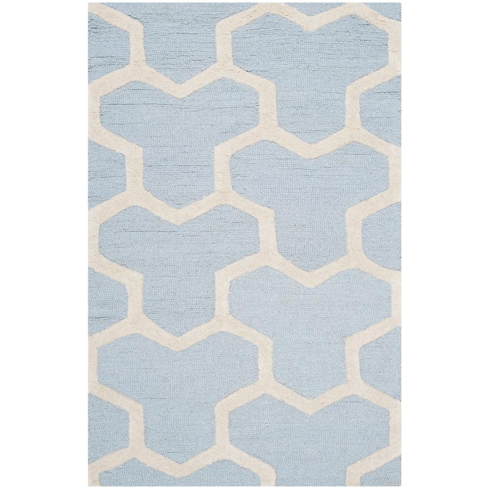 CAMBRIDGE, LIGHT BLUE / IVORY, 2' X 3', Area Rug, CAM146A-2. The main picture.